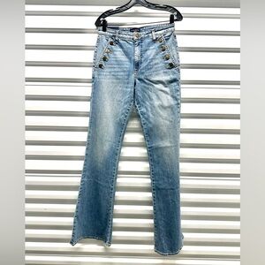 Ramy Brook Helena Flare Jeans LightWash with Button Accents